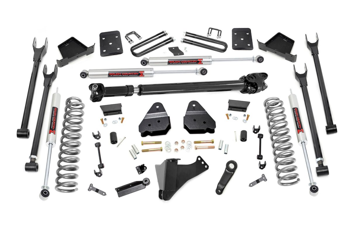 Ford F-350 Super Duty Suspension Lift Kit - Rough Country - 6 Inch Lift | 4 Link - '17-'22